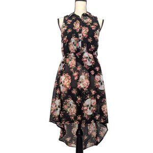 Off-brand Hi-low Skull & Flowers Dress